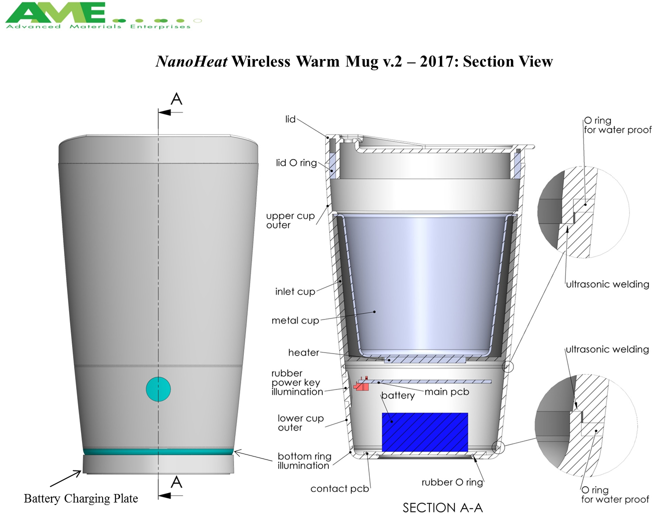 The INDIGO Thermostatic Beverage Heater Cup