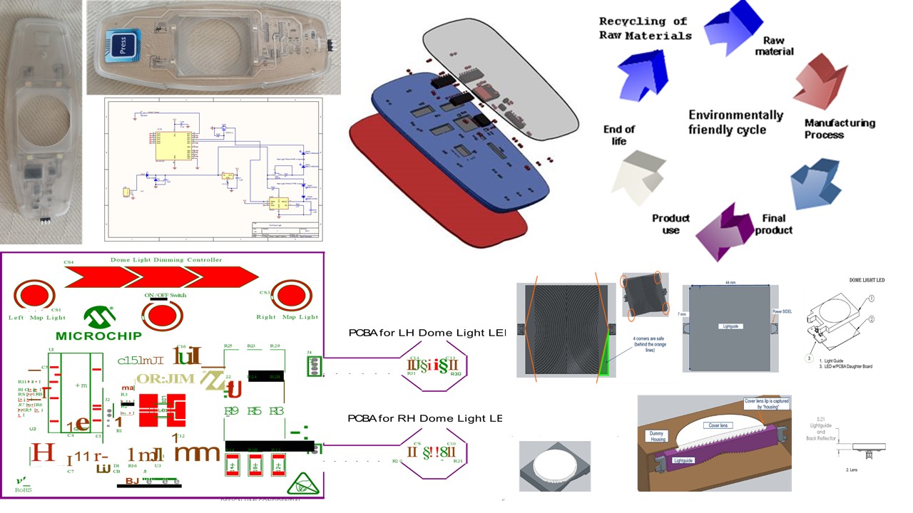 Printed Electronics Low Profile Dome Light Design