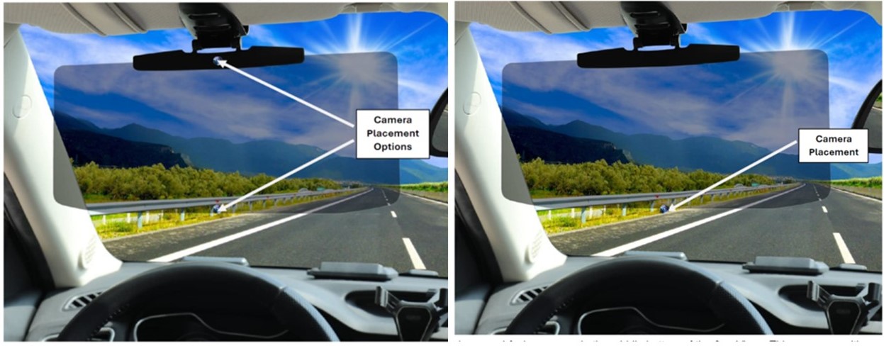 Gesture Control Translucent Sunvisor